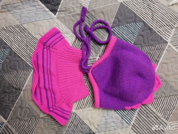 Шапка и манишка для девочки