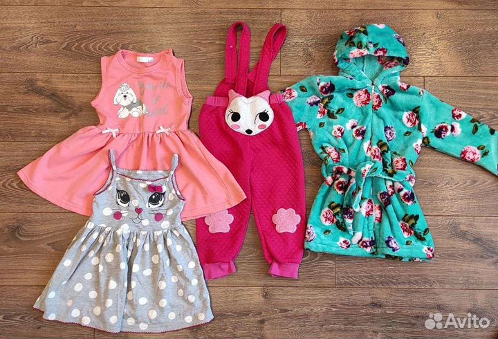 Вещи пакетом на девочку р.86-98