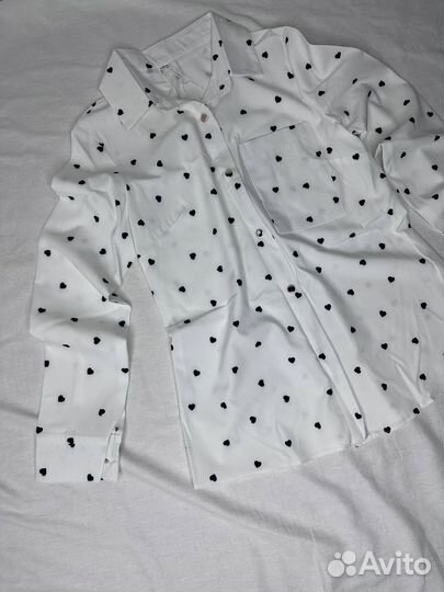 Рубашка бедая в сердечко 42