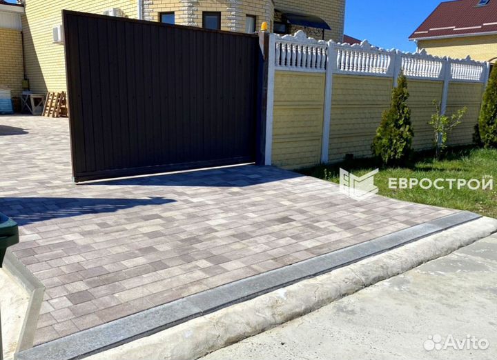 Тротуарная плитка, брусчатка, бордюры