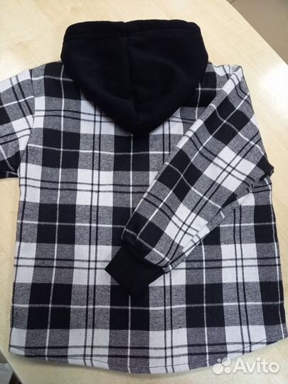 Рубашка в клетку теплая для мальчика