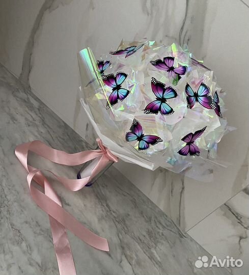 Букет из бабочек букет ночник святящийся букет