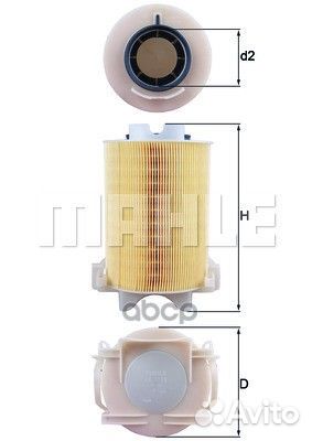 Фильтр воздушный LX1566 LX1566 Mahle/Knecht