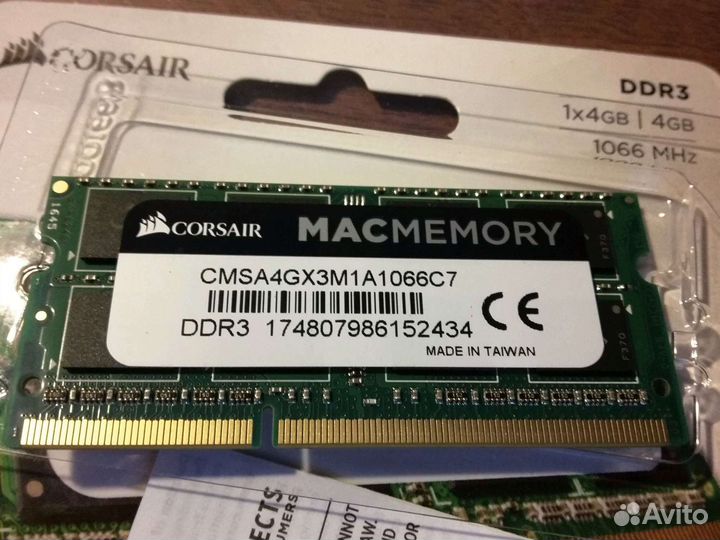 Mac Memory Corsair 8gb Sodimm ddr3 1066mhz