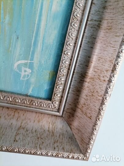 Картина маслом на холсте с подписью художника