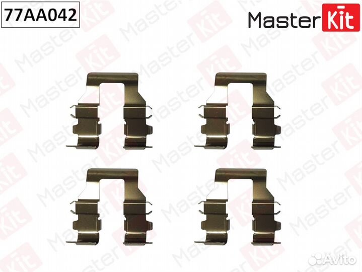 Комплект установочный тормозных колодок mitsubishi