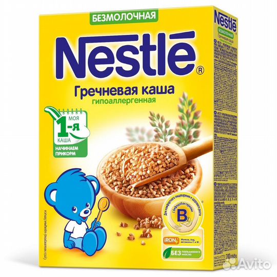 Каша безмолочная гречневая гипоаллергенная Nestle