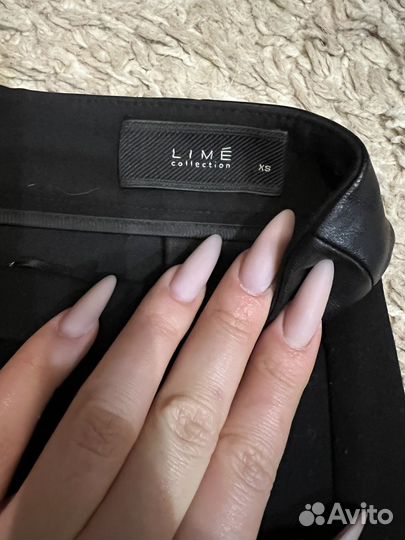 Кожаная мини юбка xs