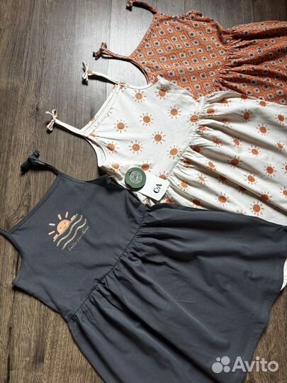 Платья для девочки C&A набор 3 шт 116р.новые