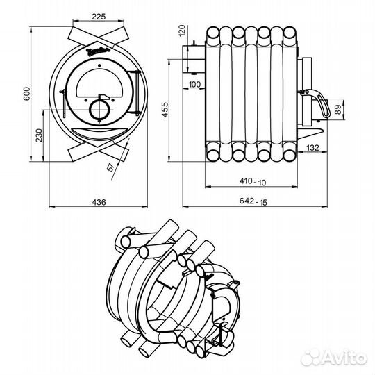 Печь отопительная везувий аогт 00С