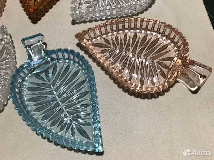 Розетки/цветное стекло/Bohemia/ссср