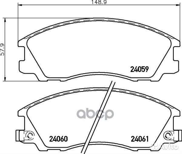 Колодки тормозные дисковые перед NP6059 NIS