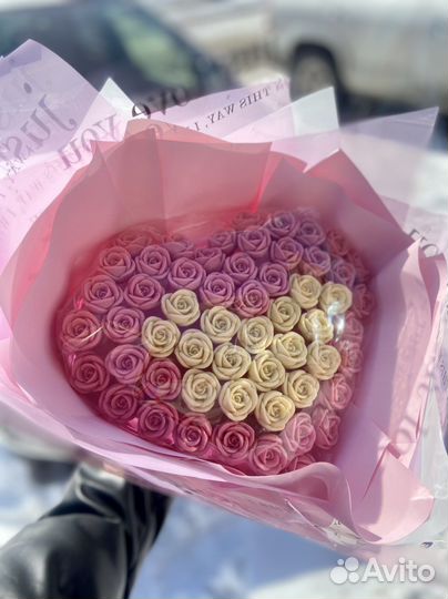 Букет в форме сердца