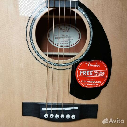 Гитара Fender CD60S трансакустичечкая гитара