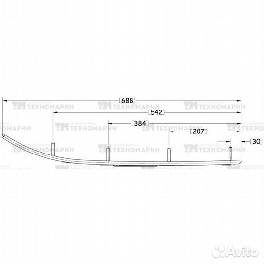 Конек лыжи Polaris (комплект 2шт) 88-1837 SPI