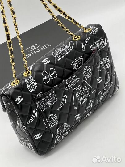 Сумка chanel натуральная кожа