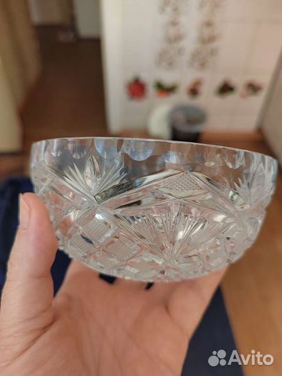 Хрустальная конфетница Богемия Чехия