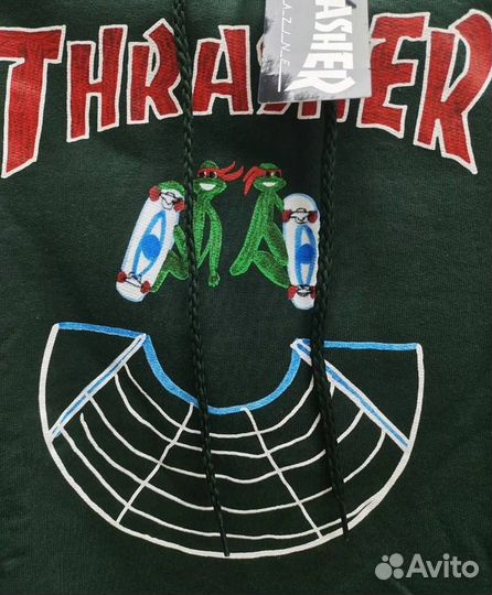 Thrasher dark green hoodie (rare)