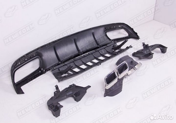 Диффузор насадки 63S AMG хром Mercedes S Coupe