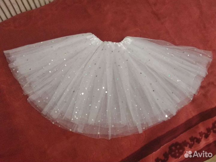 Новогодняя юбочка-снежинка на 2-4 года