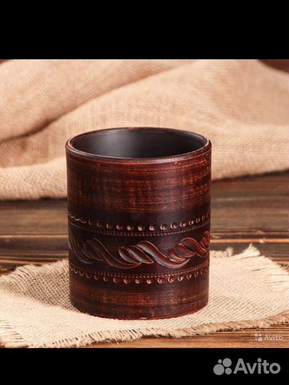 Стакан керамический из натуралтного материала