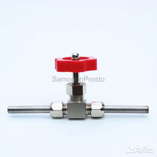 Кран игольчатый, 6 мм, латунь