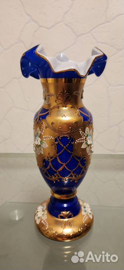 Ваза для цветов хрустальная, Богемия