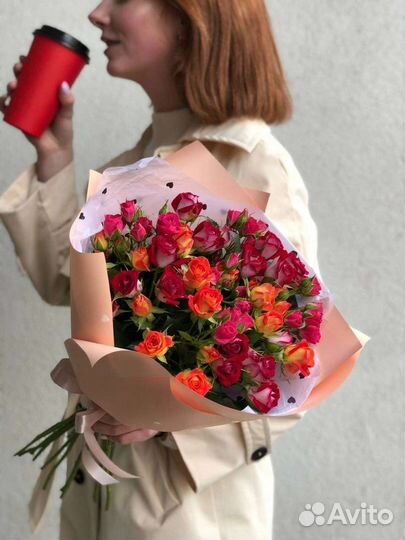 Цветы розы букет