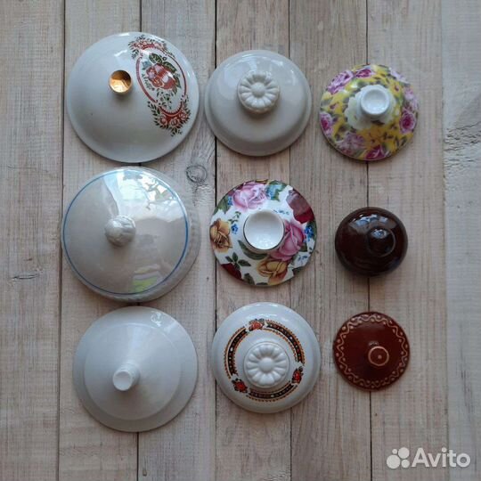 Крышки фарфоровые от сахарниц и чайников