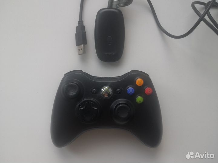 Джойстик xbox 360 + USB адаптер компьютера