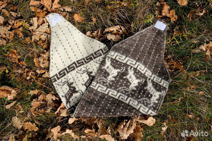 Пояс из шерсти с двухсторонним рисунком