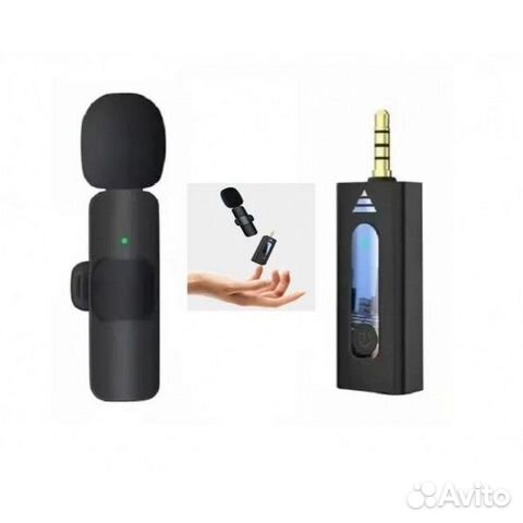 Микрофон прищепка петличный беспроводной K35