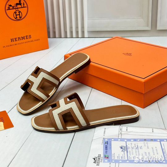 Шлепанцы женские hermes