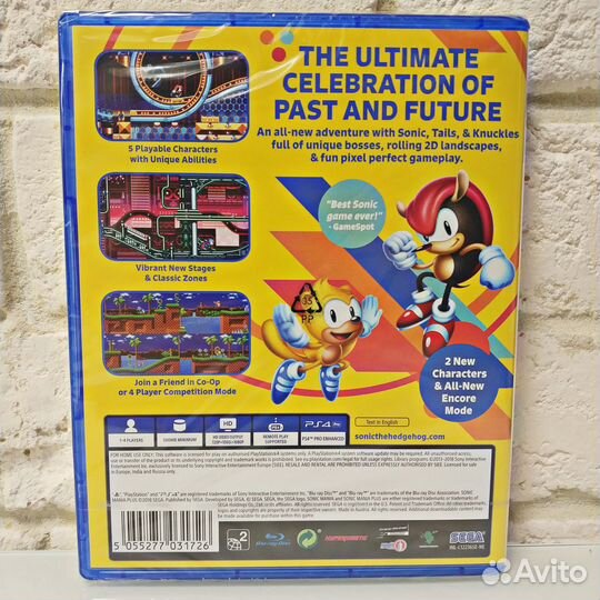 Sonic Mania PS4 новый