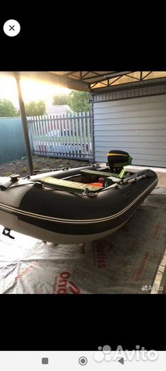 Лодка муссон с мотором ветерок8м