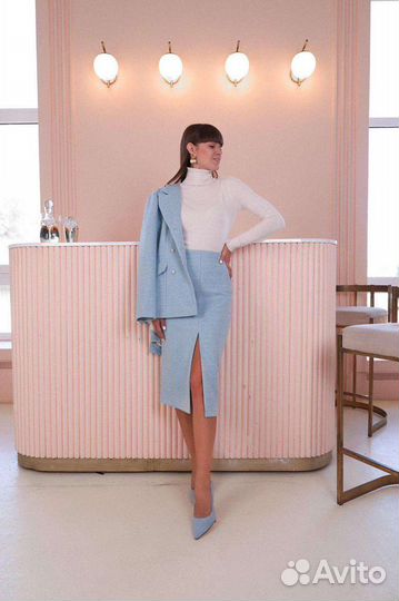 Юбка с вырезом, кашемир