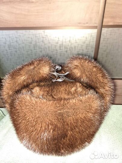 Норковая шапка мужская бу