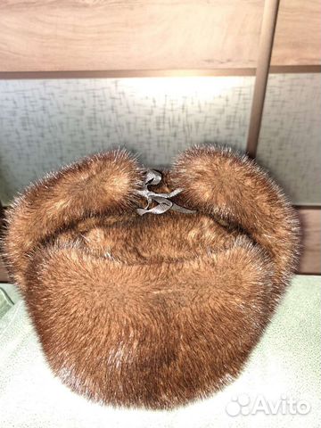 Норковая шапка мужская бу