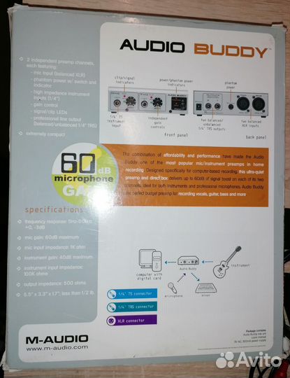 Гитарный и микрофонный предусилитель M-audio Audio