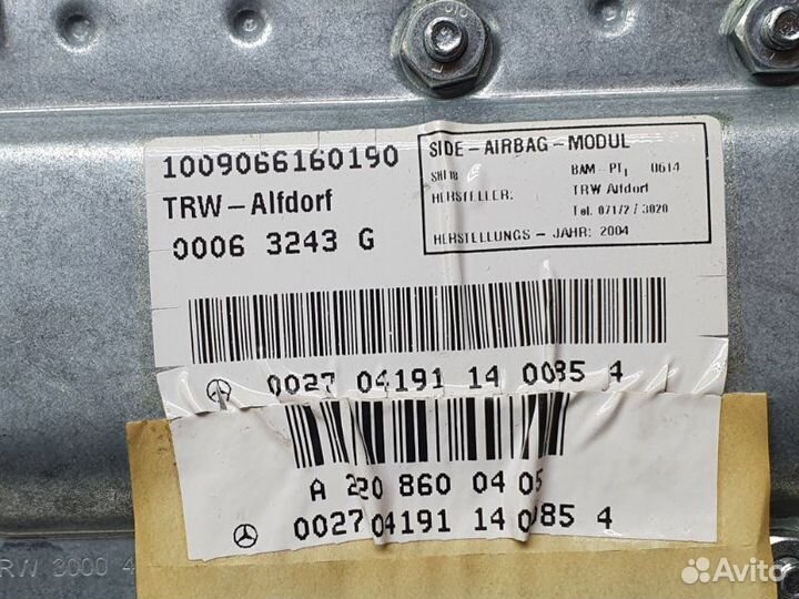 Подушка безопасности передняя правая Mercedes-Benz