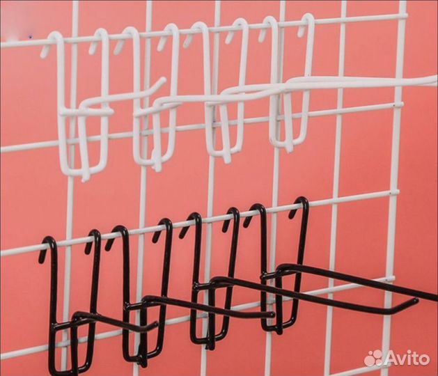 Крючки одинарные на сетку / решетку 10 шт