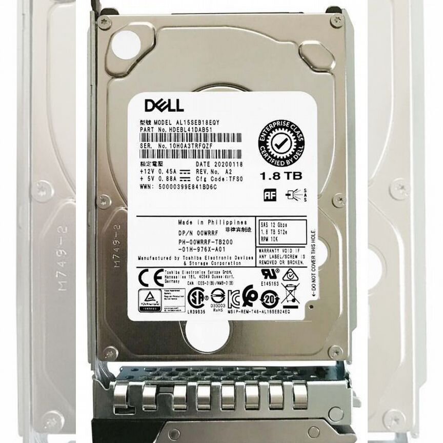 [HDEBL41DAB51] Жесткий Диск Dell 0wrrf 1.8tb Sas 2.5" Hdebl41dab51