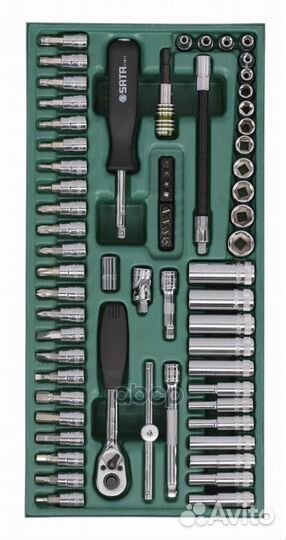 Головки в лотке, набор 66 предметов (SATA) 0990