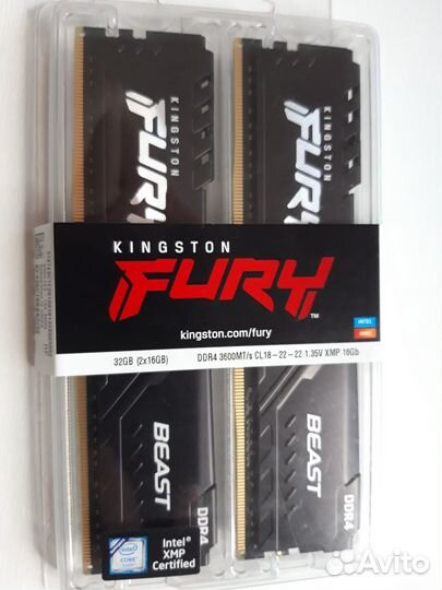 Оперативная память Kingston fury Beast Black KF436