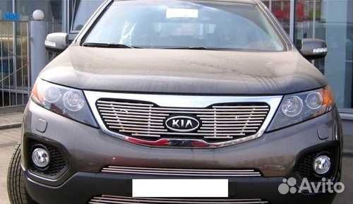 Накладки на решетки и бампер Kia Sorento 2009-2012