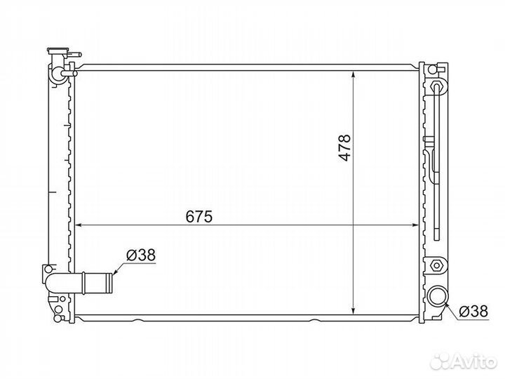 Радиатор Toyota Harrier (XU30) 03-13, Lexus RX 03-09