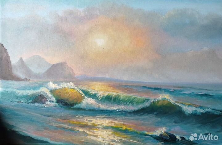 Картина маслом морской пейзаж