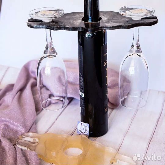 Подставка для бокалов из эпоксидной смолы