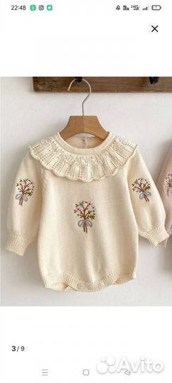 Боди нарядный трикотажный 68