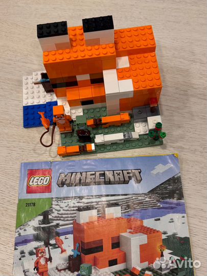 Lego minecraft 21178 лисья хижина